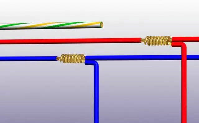室內用電線頭分線連接方法