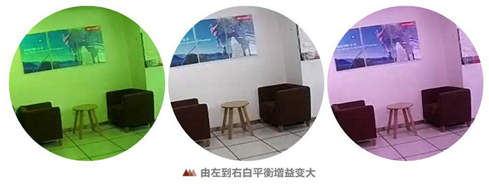 網絡攝像頭白平衡調節對比圖